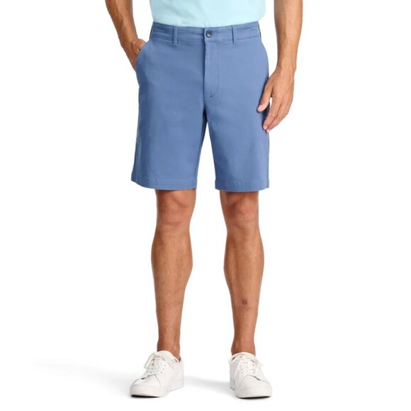 Izod Other - Izod Men's 34 Shorts SALTWATER FLAT-FRONT TWILL 9.5" - BIJOU BLUE